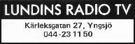 Lundins Radio TV. Försäljning, service och installation av TV, digitalboxar, paraboler, antenner och tillbehör i Yngsjö.