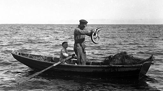 Ålafiske på 1930-talet. Foto: Scanpix
